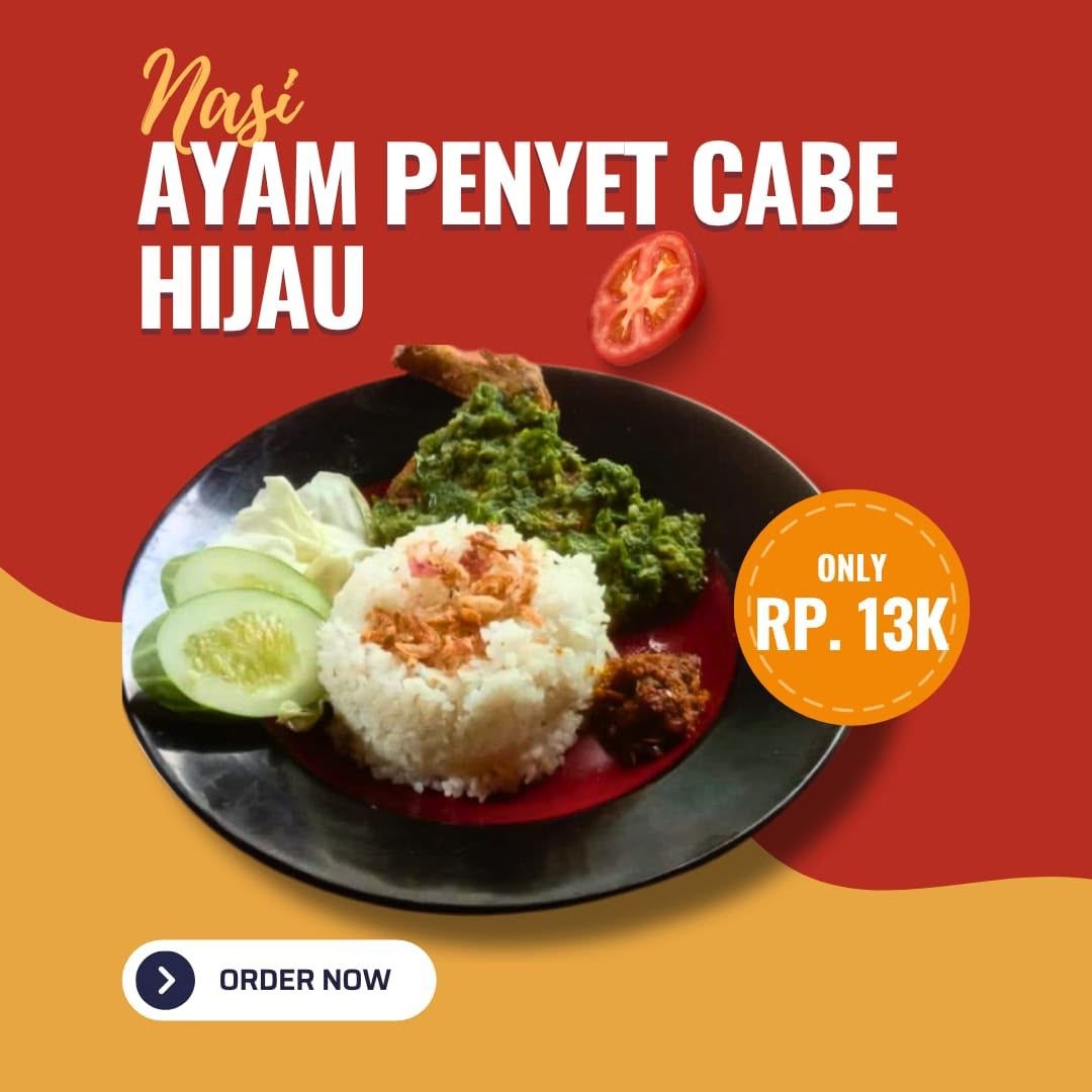 Nasi Ayam Penyet Cabe Ijo