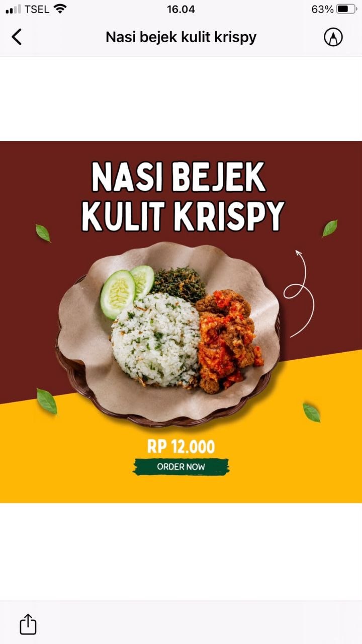 Nasi Bejek Kulit Krispy