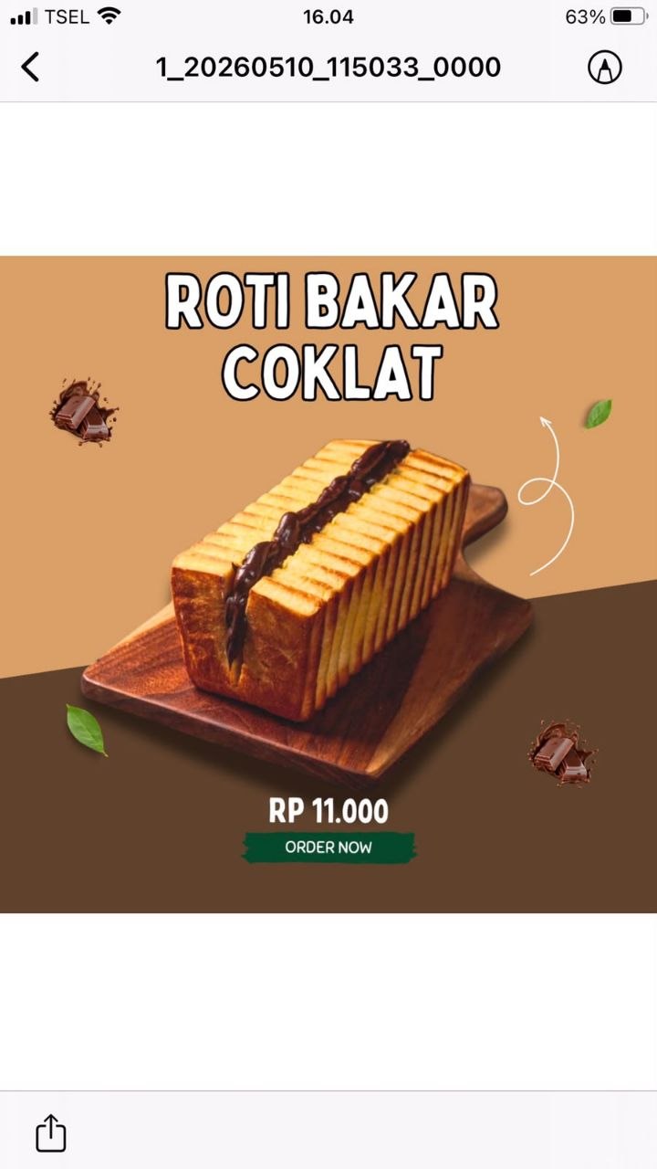 Roti Bakar Coklat