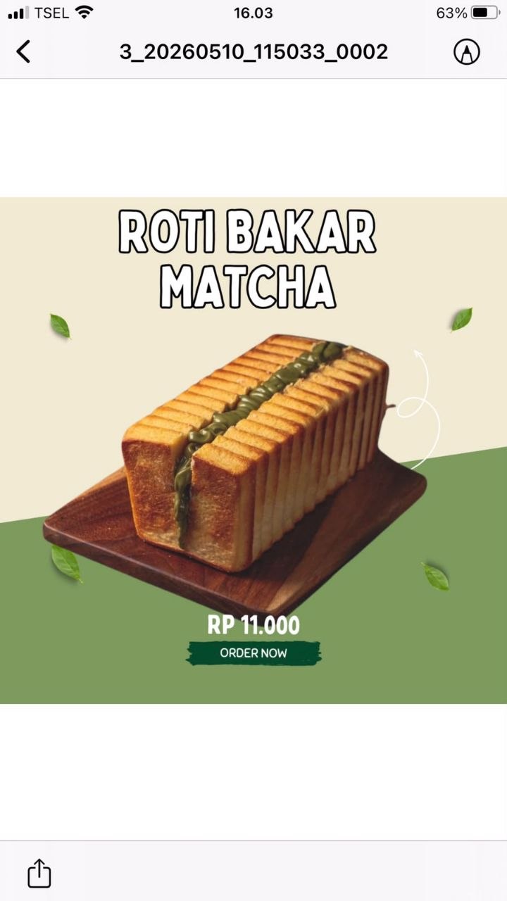 Roti Bakar Matcha