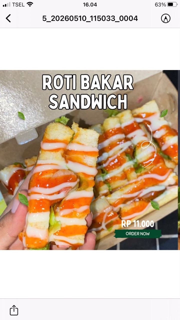 Roti Bakar Sandwich