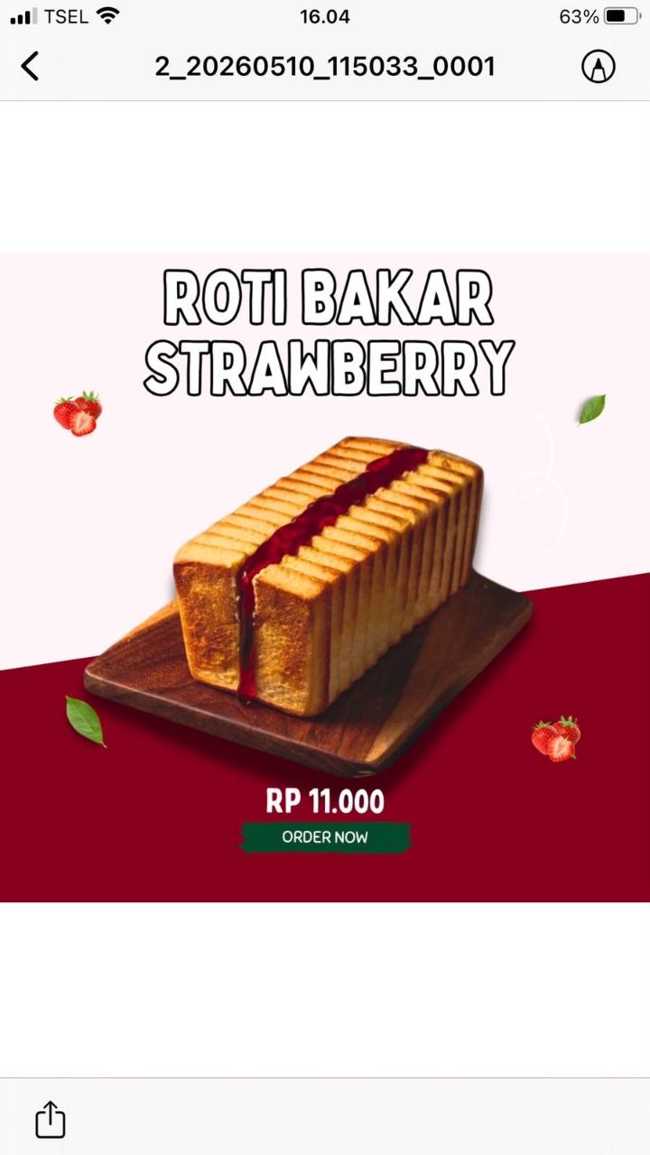 Roti Bakar Strawberry